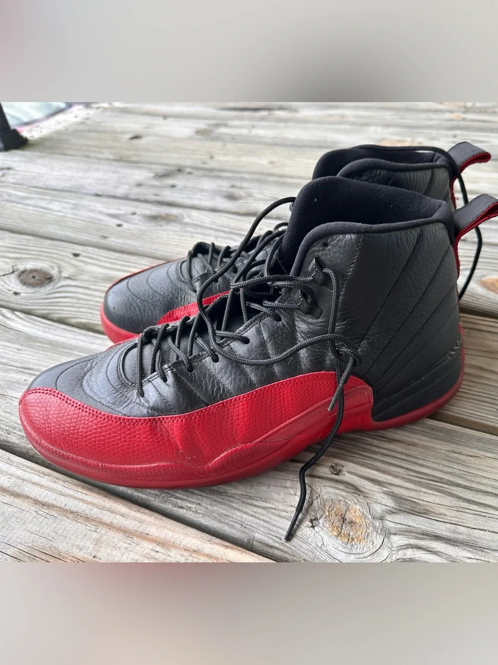 2016 Air Jordan 12 Retro “Flu Game” Black/Varsity Red Men’s Size 14